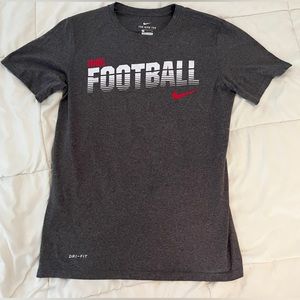 Mens Nike shirt Football dri-fit Shirt Size Medium M Gray t-shirt Tee
